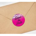 thumbnail image 3 of Darling Souvenir 45 Pcs Pink Round String Lights Save The Date Stickers DIY Envelope Seals-1.6 Inches, 3 of 4