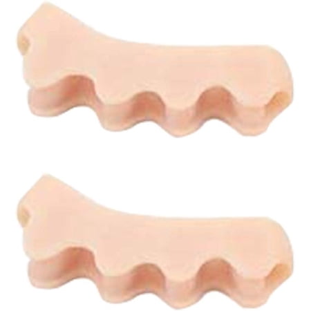 Foot Toe Separator  Toe Separator  Modified Silicone  BPA Free  Toe Valgus Toe Splitter Overlapping Toe Care Corrector  Orthopedic Silicone Toe Separator  Fit Ballet Yoga Athletes (Nude)