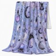 thumbnail image 2 of Potion Bottle Crystal Moon Pattern in Whimsical Celestial Style for Mystic Art Fans, Dreamy Lavender Sky, Cozy Flannel Blanket for Bedroom and Reading Nook, Birthday Gift, Magical Home Decor, 2 of 9