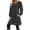 Gray Dress for Women, variant on HAPIMO Women's Dress Crew Neck Long Sleeve Loose Button Down Side Pockets Modern Elegant Dress Comfortable Daily Use Black L