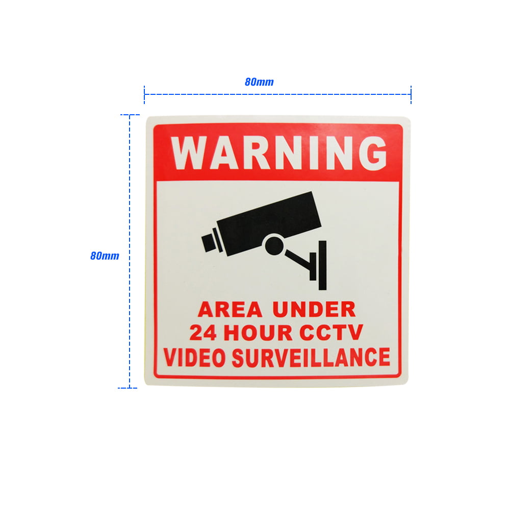 Details about   4PCS Warning Sign Board 24HR CCTV Surveillance Security Camera Sticker Decal 