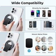 Dual-Side for Magsafe Phone Grip with Magnetic Phone Stand, Magnet Ring Holder for iPhone 16/15/14/13/12 Pro Max Series Magsafe Case, Strong Magnetic Car Mount, Gym Phone Holder