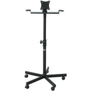 Audio 2000s Karaoke Stand with 5 Legs and Casters for Flat Panel TV/Monitor, Black