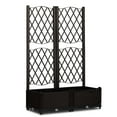 thumbnail image 2 of UBesGoo Plastic Raised Garden Bed with Trellis,  Planter Box with Drainage Holes, Outdoor Privacy Screen for Climbing Plants, Vegetable, Vines,Brown, 2 of 11