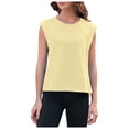 thumbnail image 2 of FAIWAD Womens Summer Tops Sleeveless Going Out Tank Top Loose Basic Solid Color Side Split Shirts, 2 of 9