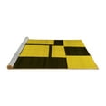 thumbnail image 2 of Ahgly Company Machine Washable Indoor Rectangle Abstract Yellow Contemporary Area Rugs, 8' x 12', 2 of 4