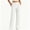 White, variant on Women's Elastic Waist Wide Leg Sweatpants Loose Fit Solid Color Casual Lounge Workout Everyday Home Pants with Pockets