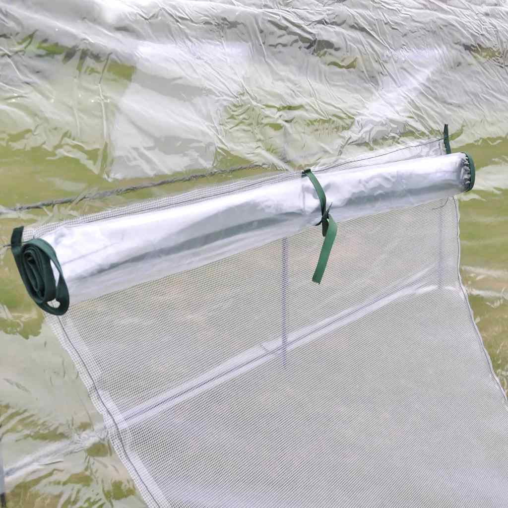 vidaXL Greenhouse Transparent PVC, Powder-Coated Steel Large Portable 177.1" x 74.8" x 78.7"