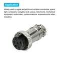 thumbnail image 4 of Uxcell Aviation Connector GX16 6 Pins 16mm Silver Female Wire Panel Docking Connector 2 Pack, 4 of 6