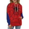 thumbnail image 4 of Spider Web 3D Print Hoodie Men Women Autumn Thin Pullover Sweatshirt Vintage Streetwear Tops, 4 of 6