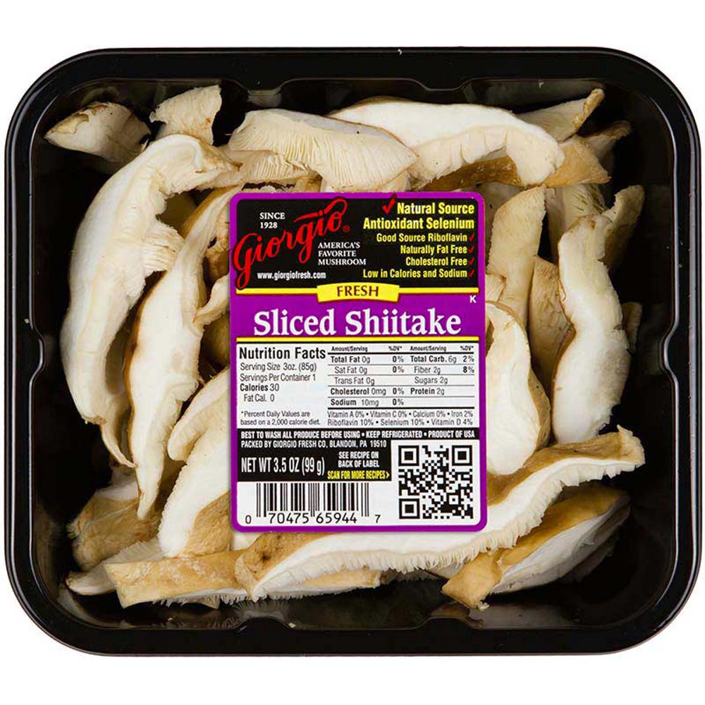 Fresh whole shiitake mushrooms, 3.5oz