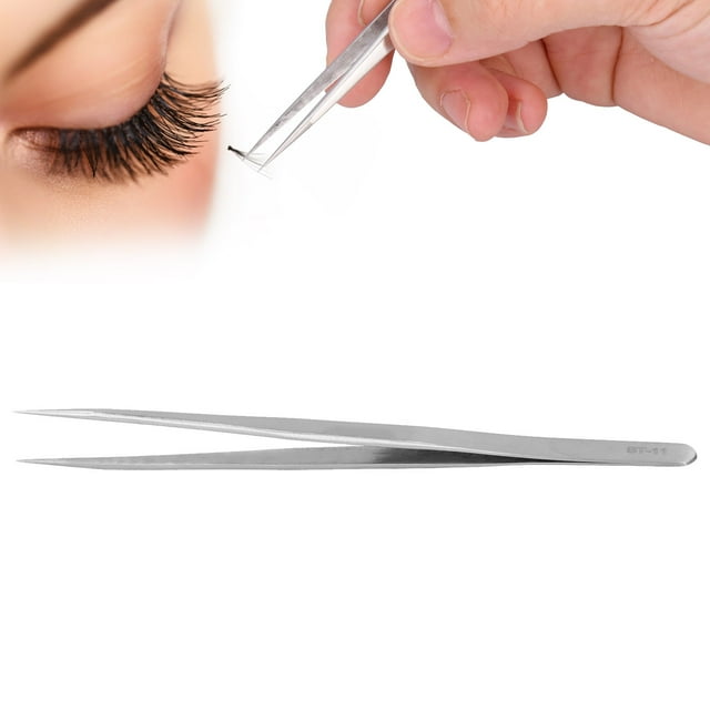 Exquisite Craftsmanship, Pointed Head False Eyelash Clip Portable Stainless Steel Anti Rust for Planting Eyelashes ST-16 Tilted Head,ST-15 Bend Head,ST-12 Straight Head,ST-11 Fine