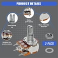 thumbnail image 4 of Paquete de 2 Perillas de Velocidad para Placa de Control B20K con Arandela y Tuerca, Repuestos Compatibles, Accesorios de Repuesto, 4 of 5