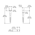 thumbnail image 3 of Pemberly Row Traditional Metal No Dig Ground Anchor in Silver Powder Coating, 3 of 6