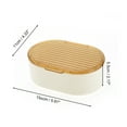 thumbnail image 4 of 1 Pc Portable Soap Dish Double Layer Clear Yellow Soap Dish for Bathroom 5.91"x4.33"x2.17", 4 of 6