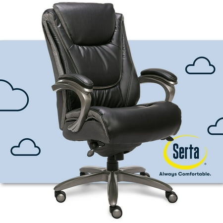 UPC: 0887909021783 | Serta Bonded Leather Big & Tall Office Chair with Smart Layers  350 lb. Capacity  Black