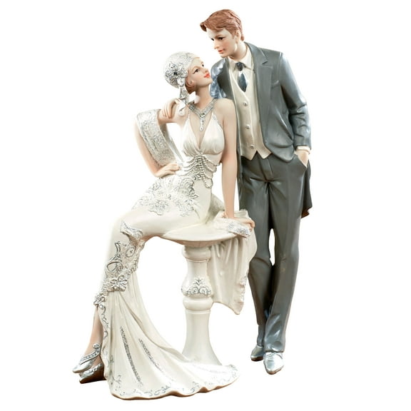 Love That Lasts Happy Couple Bride Groom Wedding Figurine Off White