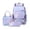 Purple Snowflake, variant on Laptop School Bag Backpack,Fashion Lightweight Travel Shoulder Bookbags,Primary School Season Gift 3 PCS