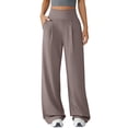 thumbnail image 2 of Trikvn Wide Leg Yoga Pants For Women High Waisted Tummy Control Workout Trousers With Pockets Relaxed Fit Athletic Activewear For Gym Pilates, 2 of 7
