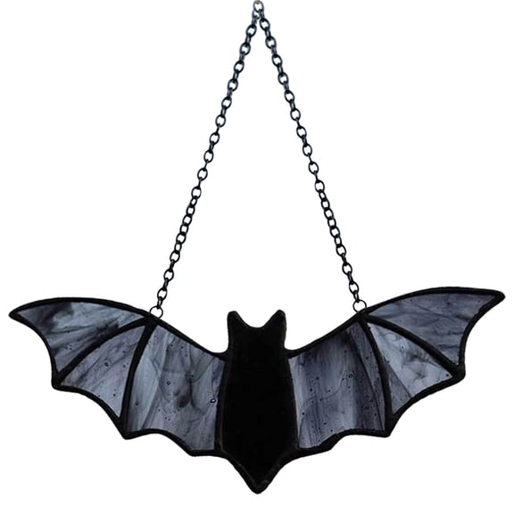 Acrylic Halloween Bat Hanging Ornament for Window & Wall Hanging Art Decor, Festival Arrangement Prop for Indoor Home, Kitchen and Party Decoration
