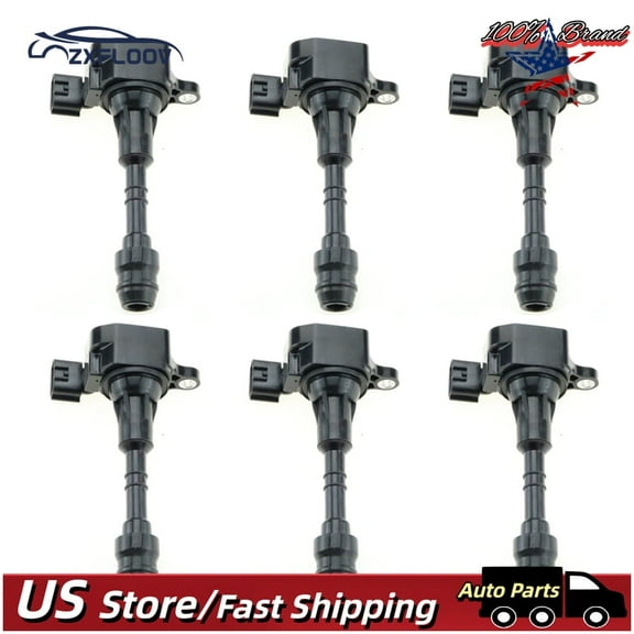 Premium Pack of 6 Ignition Coils T0175 UF349 224488J115 Compatible with Nissan Altima & Maxima 3.5L 4.0L V6 - Enhance Performance & Reliability