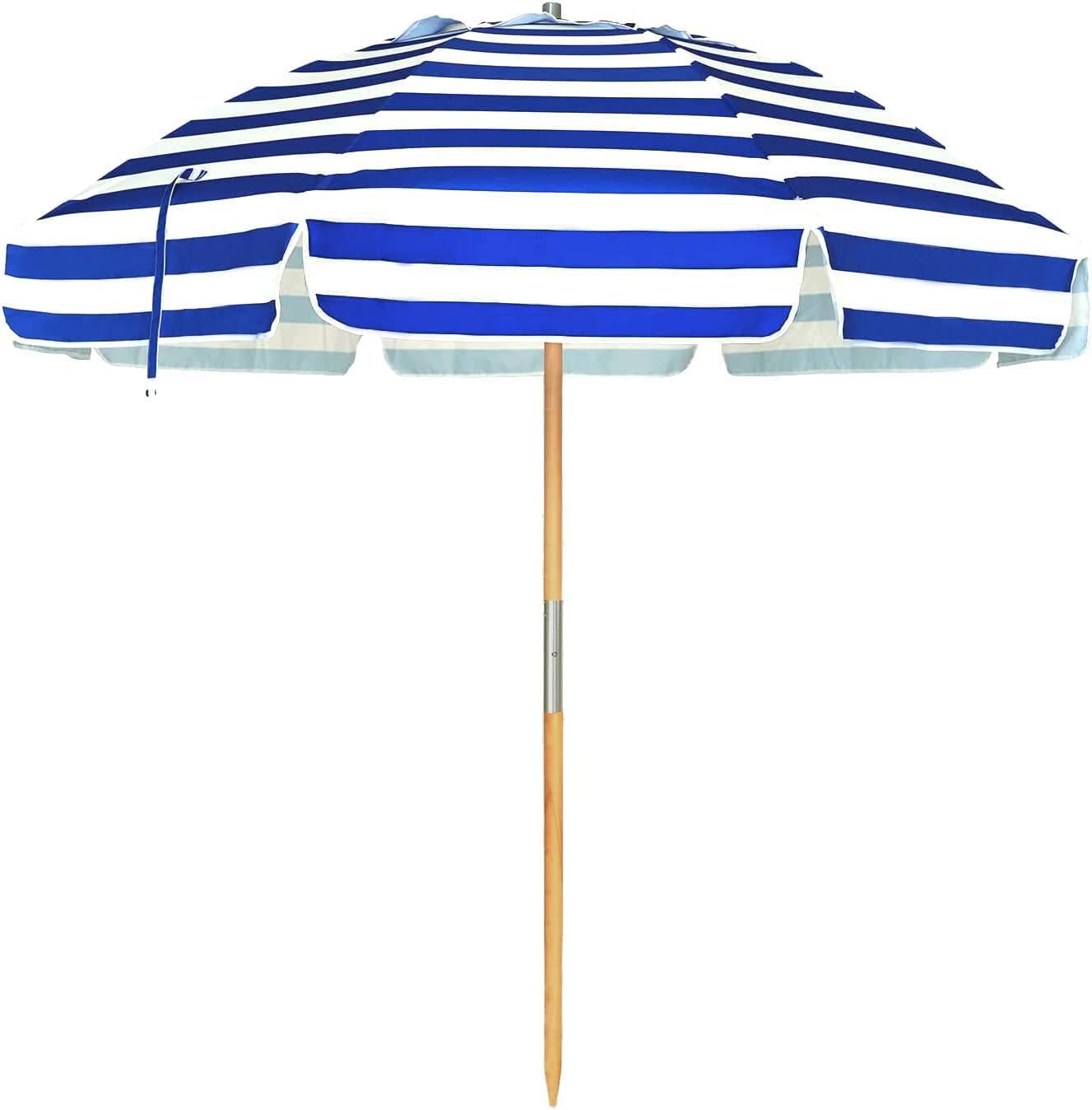 7.5ft Heavy Duty HIGH Wind Beach Umbrella Commercial Grade Patio Beach
