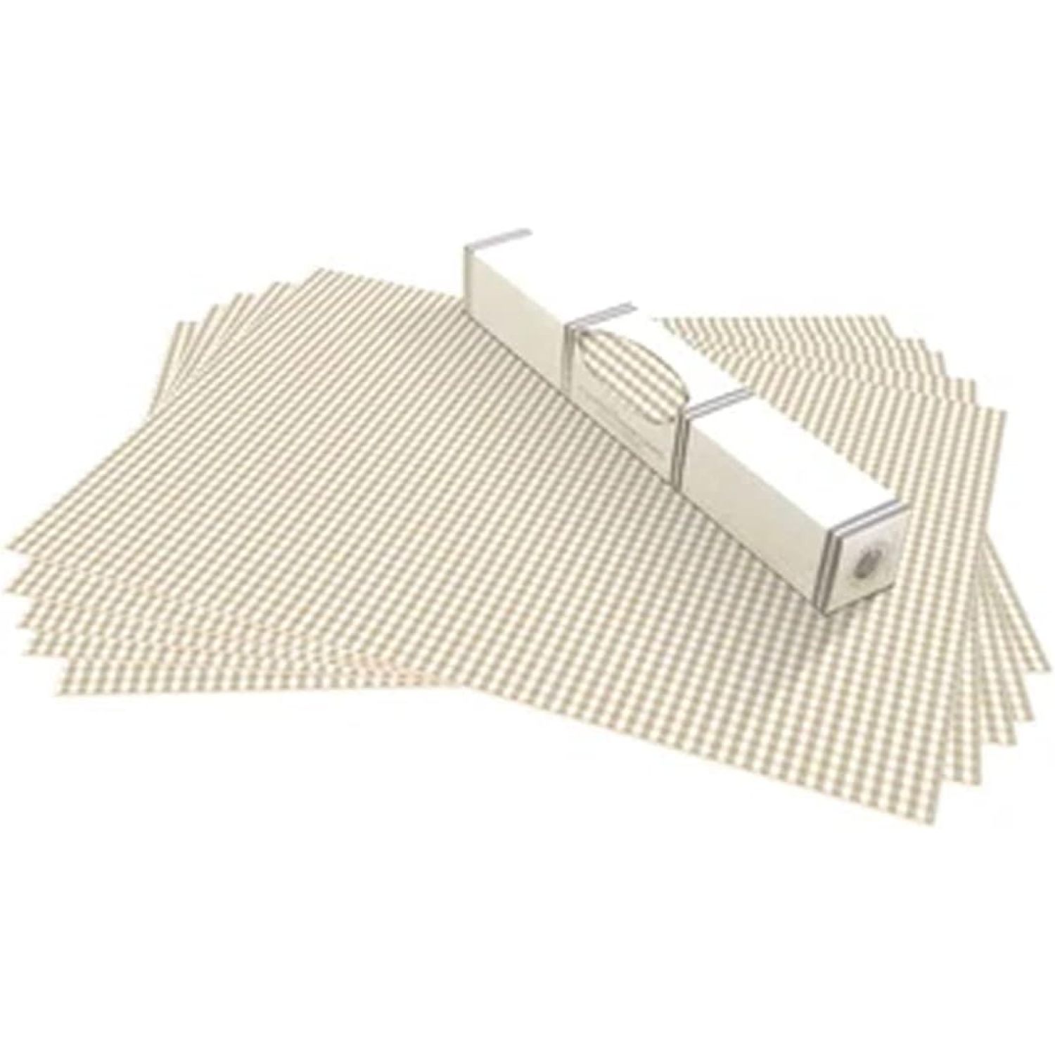 HElectQRIN Barley Gingham Sandalwood Scent Drawer Liners