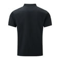 thumbnail image 5 of XIYON Men's Polo Shirt Men Short Sleeve Shirts Casual Solid Holiday Shirts Tops Fashion Casual Classic Collared Golf Shirts Polo Shirts For Men, 5 of 5