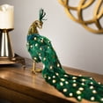 thumbnail image 3 of Northlight Glittered Peacock with Faux Pearls Christmas Decoration - 22" - Green, 3 of 9