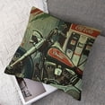 thumbnail image 7 of Creowell Throw Pillow Cover Retro Vintage Gasoline Route Classic Motorcycles Biker Home Decorative Square Pillow Case for Men Women Boy Gilrs Bedroom Livingroom Cushion Cover  White, 7 of 7