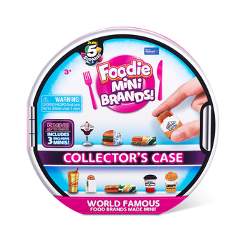 5 Surprise Foodie Mini Brands Collectors Case with 5 Exclusive Minis by ZURU