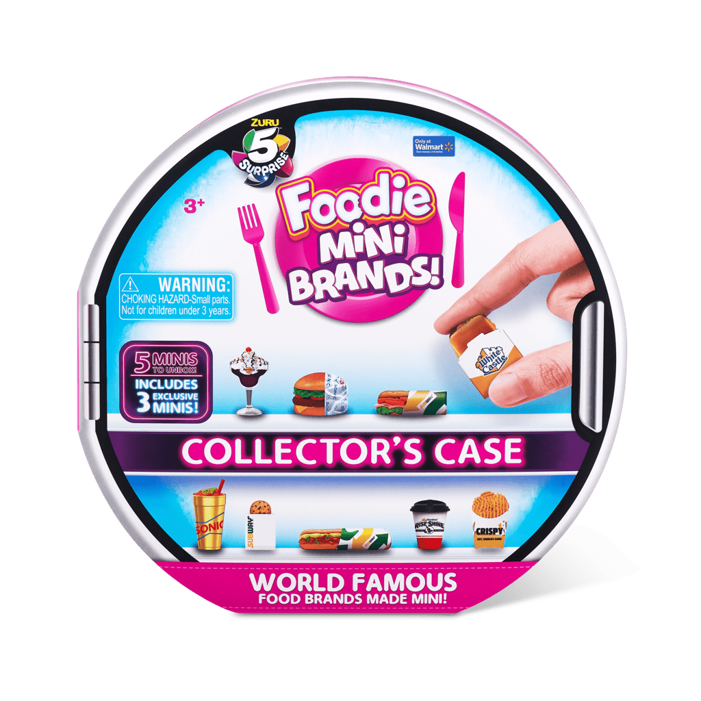 5 Surprise Foodie Mini Brands Collectors Case With 5 Exclusive Minis By