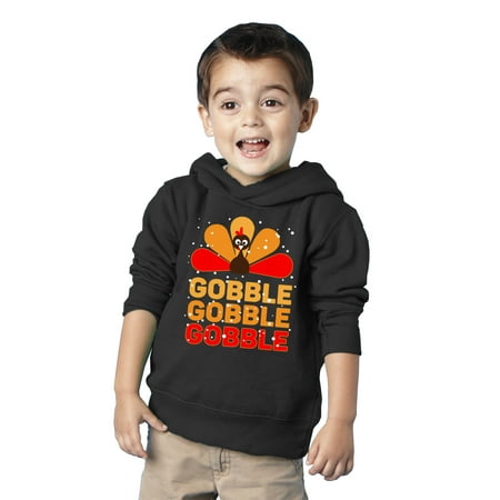 

Gobble Gobble Gobble Turkey USA Christian Toddler Hoodie for Boys Girls - Graphic Tee S M L XL - Kids Hooded Happy Thanksgiving Day Long Sleeve Sweatshirt