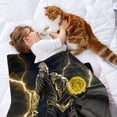 thumbnail image 2 of Black Adam anti-pilling, suave, ligera, esponjosa y acogedora de lujo para hogar y cocina – Perfecta para niños y adultos,80X100cm, 2 of 6