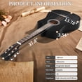 thumbnail image 2 of Ktaxon 38 Inch Cutaway Acoustic Guitar for Beginners,Full Basswood Guitar with Complete Starter Kit, Matte Black, 2 of 15