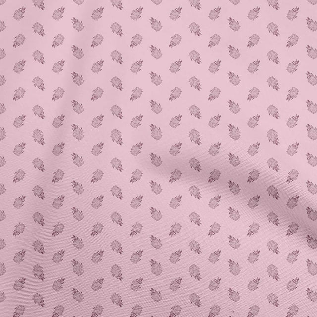 oneOone Velvet Light Pink Fabric Fruits Sewing Material Print Fabric By The Yard 58 Inch Wide