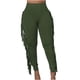 thumbnail image 2 of ICHUANYI Clearance Women's Sexy Tight Solid Color Fringed Bandage Trousers(Army Green, S) ICHUANYI WER2023081011541, 2 of 8