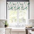 thumbnail image 3 of Christmas Tree Kitchen Curtains and Valances Set, Snowflake Winter Green Classic Texture Rod Pocket Window Valance 18 Inch Window Curtain Panels for Living Room Bedroom Laundry, 27.5x36in, 3 Pieces, 3 of 7