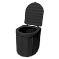 thumbnail image 3 of Inodoro portátil, Inodoro plegable para acampar, Caja de almacenamiento, Inodoro de emergencia, Cubo, Inodoro de viaje con tapa para viajes largos, Negro, 3 of 8