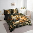 thumbnail image 3 of Manfei Hippie Animal Fox Twin Bedding Sets 7-Piece, Rustic Mandala Groovy Flower Bedding Comforter Set, Teens Boys Girls Kids Reversible Sheet Sets, Luxury Bedroom Decor, 3 of 7