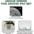 thumbnail image 4 of Namzi 5 Pack Orchid Pots, 5 Inch Clear Orchid Pots with Holes & Saucers, Plastics Breathable Slotted Orchid Planter Indoor Outdoor, 100, 4 of 5