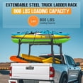 thumbnail image 4 of QinaQin Retractable Truck Ladder Rack, Heavy Duty Pickup Bed Rack for Kayaks, Surfboards, tim-ber and Ladders, 4 of 7