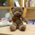thumbnail image 1 of Wedding Plush Bear Doll With Bowtie Ribbon Scarf Stuffed Animal Toy For Grab Machine, 1 of 6
