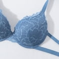 thumbnail image 5 of Inglocry Lace Nursing Bra, Wirefree Padded Nursing Bras for Breastfeeding, V Neck Maternity Bra for Pregnancy, Soft Lace Blue 70B, 5 of 6
