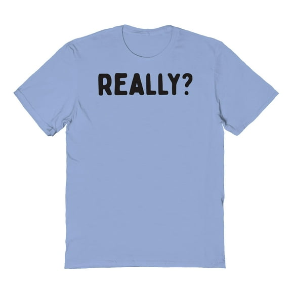 Really Humor Graphic Light Blue Men's Cotton T-Shirt