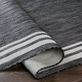 thumbnail image 3 of Livabliss Outdoor Rugs, 7ft Round Eagean Traditional Charcoal Square Area Rug for Patio, Porch, Deck, Backyard, Waterproof Indoor Outdoor Carpet (6'7" x 6'7"), 3 of 8