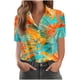 thumbnail image 3 of TaTaai Women's Versatile Short Sleeve Button Front Open Collar Print Top Summer Casual Work Shirt Relaxed Fit Holiday Plus Size Gift, 3 of 6