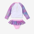 thumbnail image 6 of Peppa Pig Girls Swimsuits 2 Pcs Mermaid Scales Long Sleeve Rash Guards and Bikini Bottom Sets Size 2-6, 6 of 7