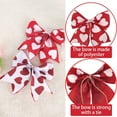 thumbnail image 5 of BadyminCSL Valentines Day Decorations 12PCS Valentine's Day Red Heart Burlaps Bows for Wreaths Tree Topper Ribbon Bow for Home Indoor Outdoor Decoration Wreath, 5 of 6