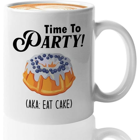 

Novelty Congratulation Coffee Mug - Yas Queen! - Birthday Graduation Encouragement Achievement Girls Women Feminist Prom Night Party For Women Men Time To Party Aka : Eat Cake 11 Oz